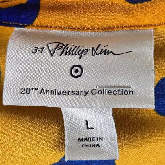 3.1 Phillip Lim Target Size Large Orange Animal Print Blazer Double Breasted - Picture 11 of 14